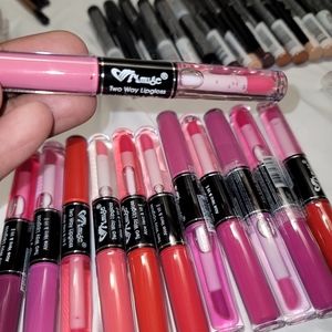 Makeup, eyeliner, lipstick, foundation